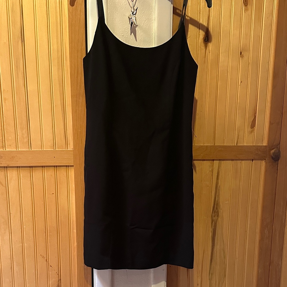 Black Slip Dress with Chris Cross Back